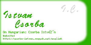 istvan csorba business card